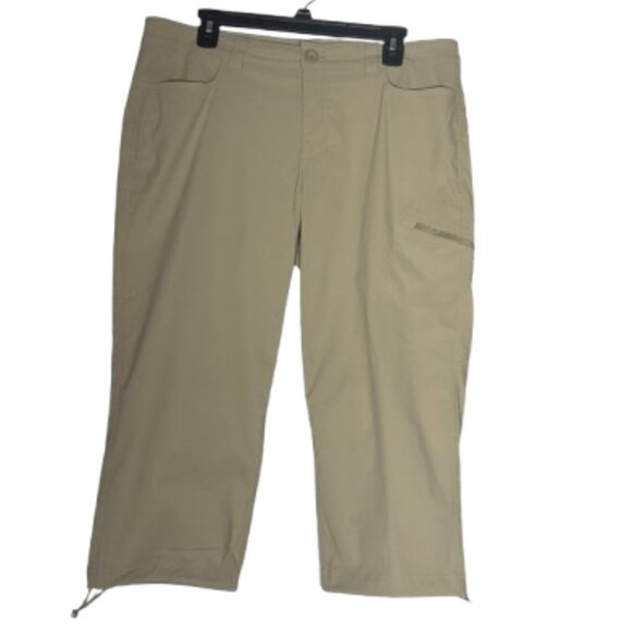 Eddie Bauer Tan Capri Pants Size 14 - Picture 1 of 7